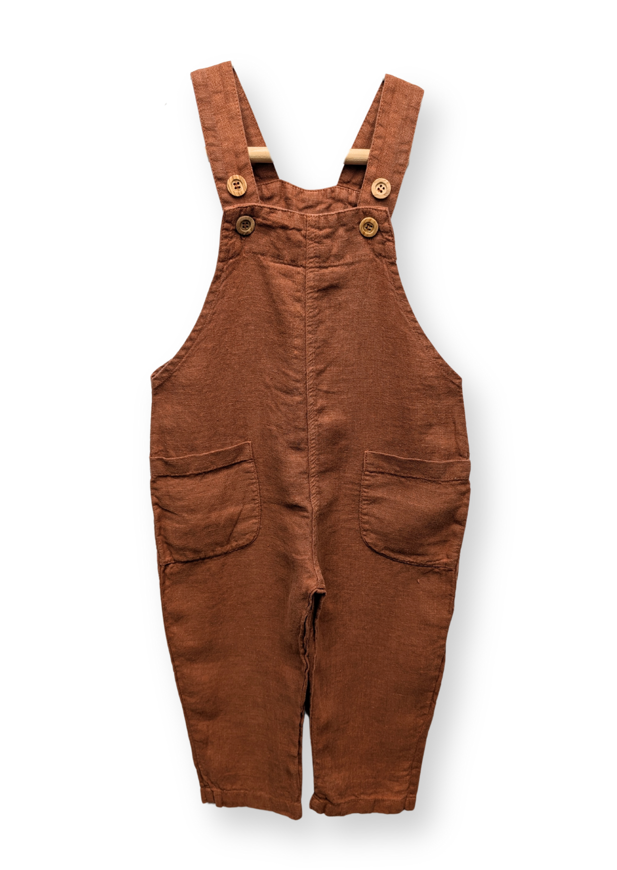 Linen Dungarees Clay