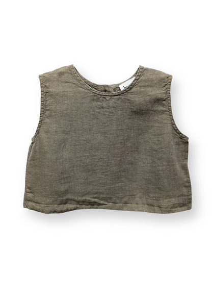 Linen Vest Moss