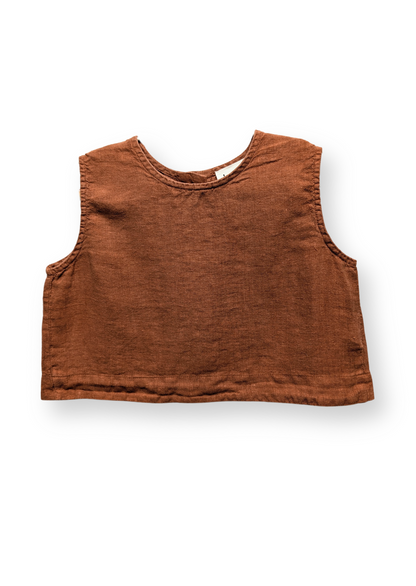 Linen Vest Clay