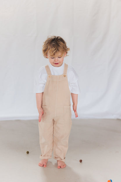 Linen Dungarees Sand